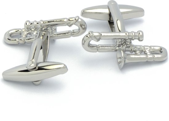 Manchetknopen - Trombone Blaasinstrument Zilverkleurig | bol