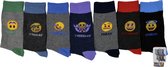 Jonges Emoji sokken - Lucky - maat 31/34 - 7 paar - 80% katoen - multipack