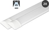 2 Pack - Led Batten 60cm, 20w, 1660 Lumen (90lm/w), IP20, 4000K Neutraal Wit