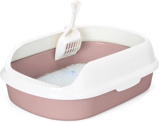 Nobleza open kattenbak – Maat S – L39,5xB29,5xH13,5 cm – Kitten toilet – Katten toilet – Kattentoilet – Bruin