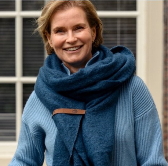LOT83 | Fijn gebreide knitted, Lange Sjaal | Fem Donkerblauw | bol.com