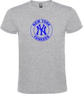 Grijs T-Shirt met “ New York Yankees “ logo Blauw Size XS