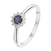 Ring Saffier 0.29ct En Diamant 0.09ct H P1