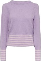 Pieces PCHAYAN LS O-NECK KNIT BC Dames Lavendula
 Trui - Maat M