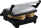 Russell Hobbs Cook@Home 3-in-1 Paninigrill (Horizontaal voor Panini's, Schuin voor Gezond Grillen, Open als Tafelgrill, Flexibel Scharnier, 1800 Watt)