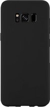 Siliconen Backcover Hoesje Samsung Galaxy S8 Plus Zwart - Telefoonhoesje - Smartphonehoesje - Zonder Screen Protector