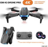 Chéroy 4K Drone E99 K3 Pro - Zwart - 4K Dual Camera - Smart Obstacle Avoidance - Remote Control - Voor Binnen en Buiten - iOS & Android