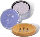 Juuls Vegan Care -  Shampoo Bar In Blik - Lavendel - Gratis Bamboo Zeephouder - 75 gr