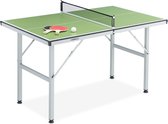 Relaxdays tafeltennistafel inklapbaar - indoor - midsize pingpongtafel - binnen - groen