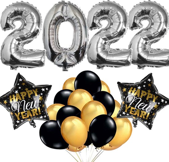 Decoratie pakket Oud & Nieuw Versiering | Folieballon 2022 | Happy new year | bol.com