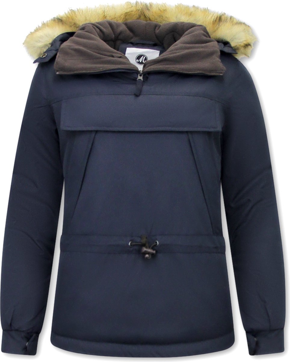 Anorak Winterjas Dames met Capuchon - Blauw