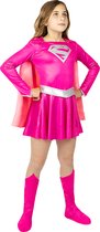 FUNIDELIA Roze Supergirl kostuum voor meisjes - Maat: 122 - 134 cm