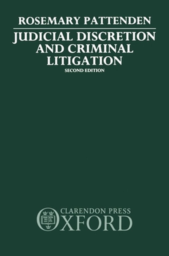 Judicial Discretion and Criminal Litigation - cover