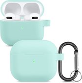kwmobile Hoes voor Apple AirPods 3 - Siliconen cover voor oordopjes in cool mint