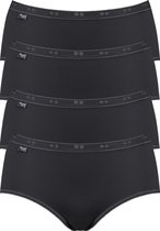 beklimmen hemel aankleden sloggi Basic+ Dames Midi slip - 4-pack - Zwart - Maat 46 | bol.com