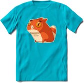 Silly cat T-Shirt Grappig | Dieren katten Kleding Kado Heren / Dames | Animal Skateboard Cadeau shirt - Blauw - XL