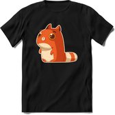 Schattige katten hypnose T-Shirt Grappig | Dieren poes Kleding Kado Heren / Dames | Animal Skateboard Cadeau shirt - Zwart - M