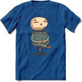 Casual skelet T-Shirt Grappig | Dieren halloween Kleding Kado Heren / Dames | Animal Skateboard Cadeau shirt - Donker Blauw - L