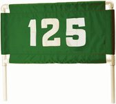 afstand markeervlag - Range Banner - afstand nummer 125 - groen - 1m breed bij 45cm hoog