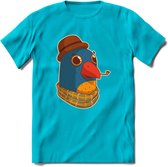 Opa papegaai T-Shirt Grappig | Dieren vogel Kleding Kado Heren / Dames | Animal Skateboard Cadeau shirt - Blauw - XXL