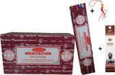 2 pakjes met 15 gram - Wierook - Wierookstokjes - Incense sticks - Meditation - Meditatie + 5 Mini Wierookstokjes + Gelukspoppetje