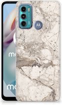 Hoesje Bumper Motorola Moto G60 GSM Hoesje Marmer Beige