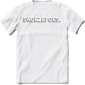 Snoezepoes - Valentijn T-Shirt | Grappig Valentijnsdag Cadeautje voor Hem en Haar | Dames - Heren - Unisex | Kleding Cadeau | - Wit - 3XL