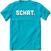 Schat - Valentijn T-Shirt | Grappig Valentijnsdag Cadeautje voor Hem en Haar | Dames - Heren - Unisex | Kleding Cadeau | - Blauw - M