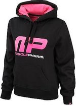 Womens Overhead Hooded Sweat Black / Hot Pink (MPLSWT452) S