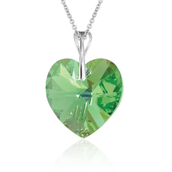 Montebello Ketting Mila HZ465 - Swarovski® Hart - 925 Zilver Gerhod. - Ø18mm - 45cm