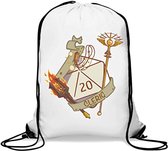 Dungeons en Dragons Geïnspireerd, Cleric D20 Roll Gym Tas, Casual, Trekkoord Tas