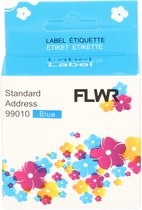 FLWR - Labels / Dymo 99010 / blauw / Geschikt voor Dymo