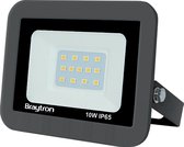 Braytron LED Buitenlamp  Schijnwerper   Breedstraler Floodlight-Grijs - Waterdicht  IP65-10W- 6500K Daglicht