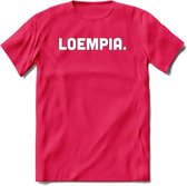 Loempia - Snack T-Shirt | Grappig Verjaardag Kleding Cadeau | Eten En Snoep Shirt | Dames - Heren - Unisex Tshirt | - Roze - M