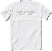 Kipsate - Snack T-Shirt | Grappig Verjaardag Kleding Cadeau | Eten En Snoep Shirt | Dames - Heren - Unisex Tshirt | - Wit - S