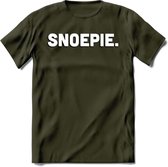 Snoepie - Valentijn T-Shirt | Grappig Valentijnsdag Cadeautje voor Hem en Haar | Dames - Heren - Unisex | Kleding Cadeau | - Leger Groen - M