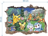 Muursticker Pokemon - Kinderkamer - Jongenskamer - Muurdecoratie - Wandsticker - Sticker Voor Kinderen 45×60CM 4