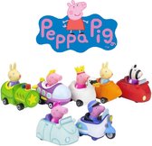 Peppa pig - speelset 8x - minibuggies - 8x5,5x7 cm
