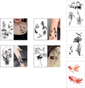 7 vellen grote sexy waterdichte tijdelijke tatoeages - nep-tatoeages voor vrouwen en meisjes - Tijdelijke Tattoos - Nep Tatoeage - Dames Tatoeage - Temporarty Tattoo