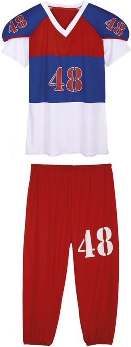 Non-branded Verkleedkostuum American Football Heren Rood/blauw