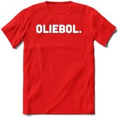 Oliebol - Snack T-Shirt | Grappig Verjaardag Kleding Cadeau | Eten En Snoep Shirt | Dames - Heren - Unisex Tshirt | - Rood - M