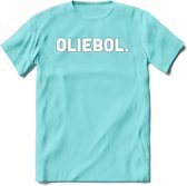 Oliebol - Snack T-Shirt | Grappig Verjaardag Kleding Cadeau | Eten En Snoep Shirt | Dames - Heren - Unisex Tshirt | - Licht Blauw - S