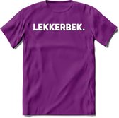 Lekkerbek - Snack T-Shirt | Grappig Verjaardag Kleding Cadeau | Eten En Snoep Shirt | Dames - Heren - Unisex Tshirt | - Paars - L