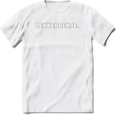 Lekkerbekje - Snack T-Shirt | Grappig Verjaardag Kleding Cadeau | Eten En Snoep Shirt | Dames - Heren - Unisex Tshirt | - Wit - XL