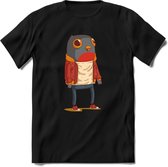 Casual vogel quote T-Shirt Grappig | Dieren vogels Kleding Kado Heren / Dames | Animal Skateboard Cadeau shirt - Zwart - M