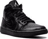 Nike Air Jordan 1 Mid - Damesschoenen - Maat 41 - Jordan 1 Mid - Zwart - Exclusive - Snakeskin