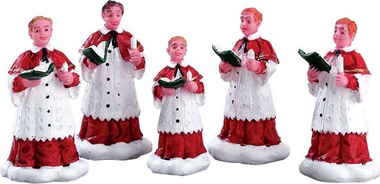 Lemax - The Choir - Set Of 5 - Kersthuisjes & Kerstdorpen