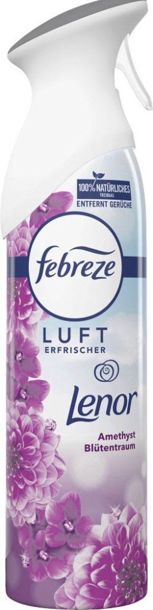 Febreze Luchtverfrisser | Met de geur van Lenor | Amethist & Bloemen Boeket | 300ml | Verwijderd nare geuren