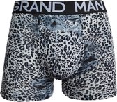 Heren boxershorts katoen met bamboe 3 pack Grandman print zwart XXL