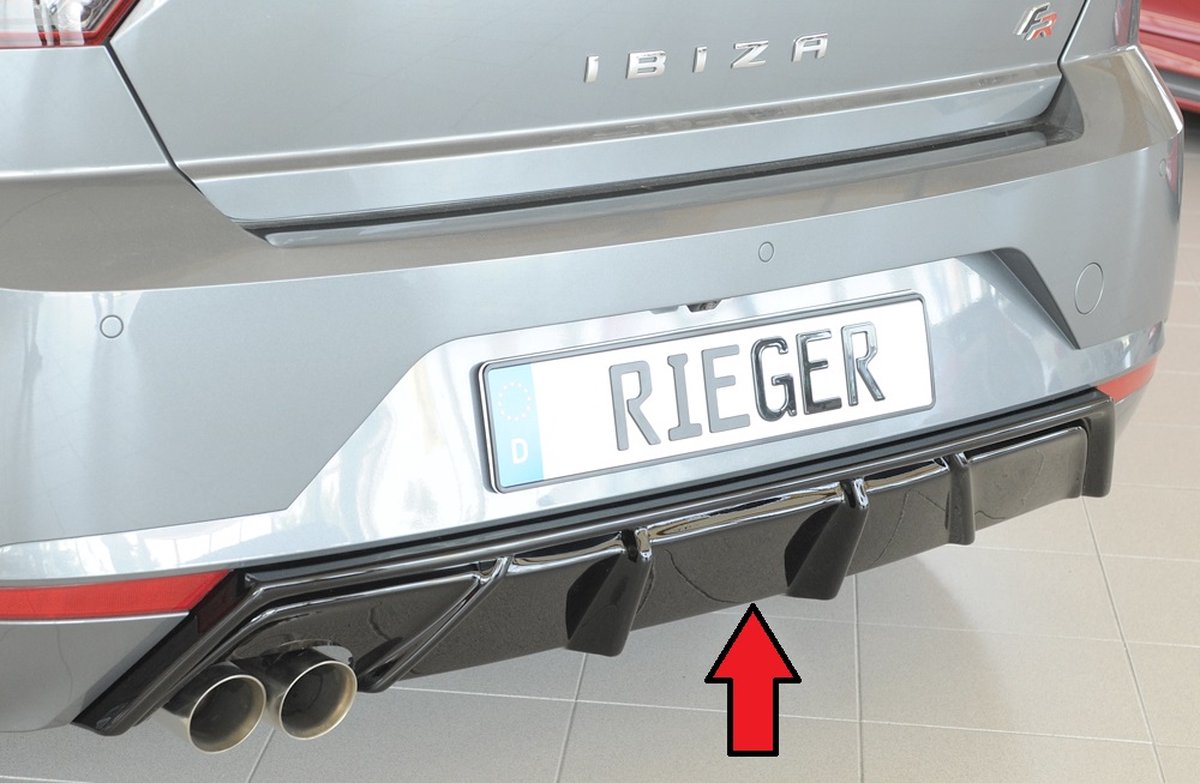 RIEGER - SEAT IBIZA (FR) KJ - PERFORMANCE DIFFUSER DUAL TIP LEFT - GLOSS BLACK